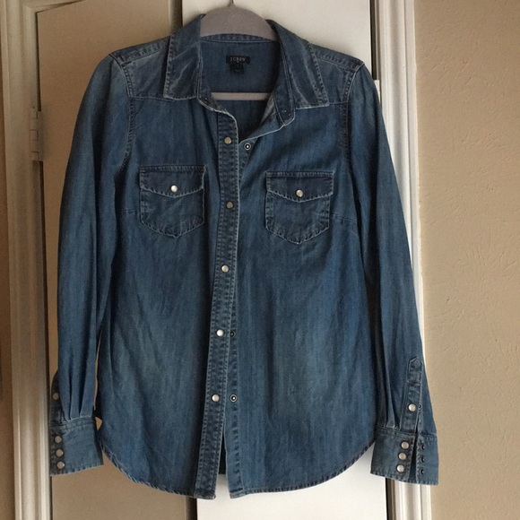 j crew factory denim shirt